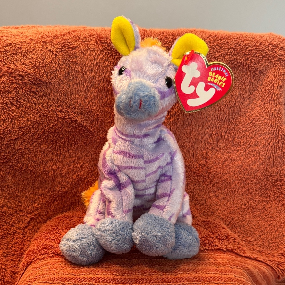Ty Beanie Babies - Vegas the Zebra - Retired 2003 plush toy w/tags